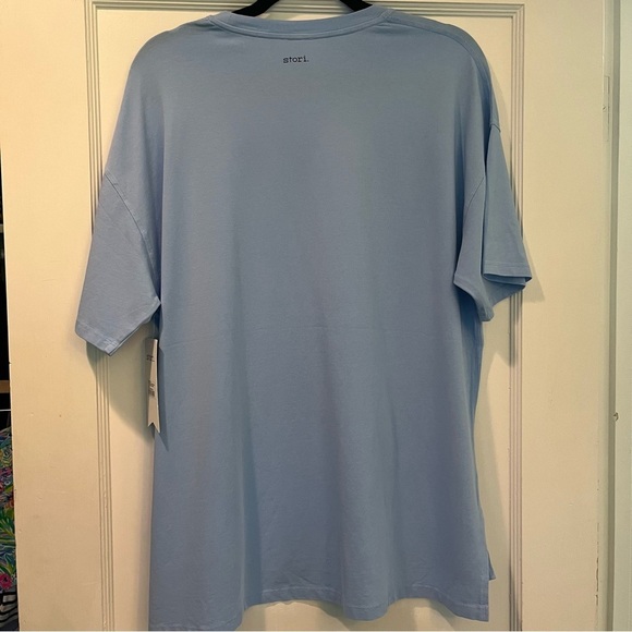 stori activewear Premium Light Blue Determined Oversized Tee size 8 - Picture 5 of 12